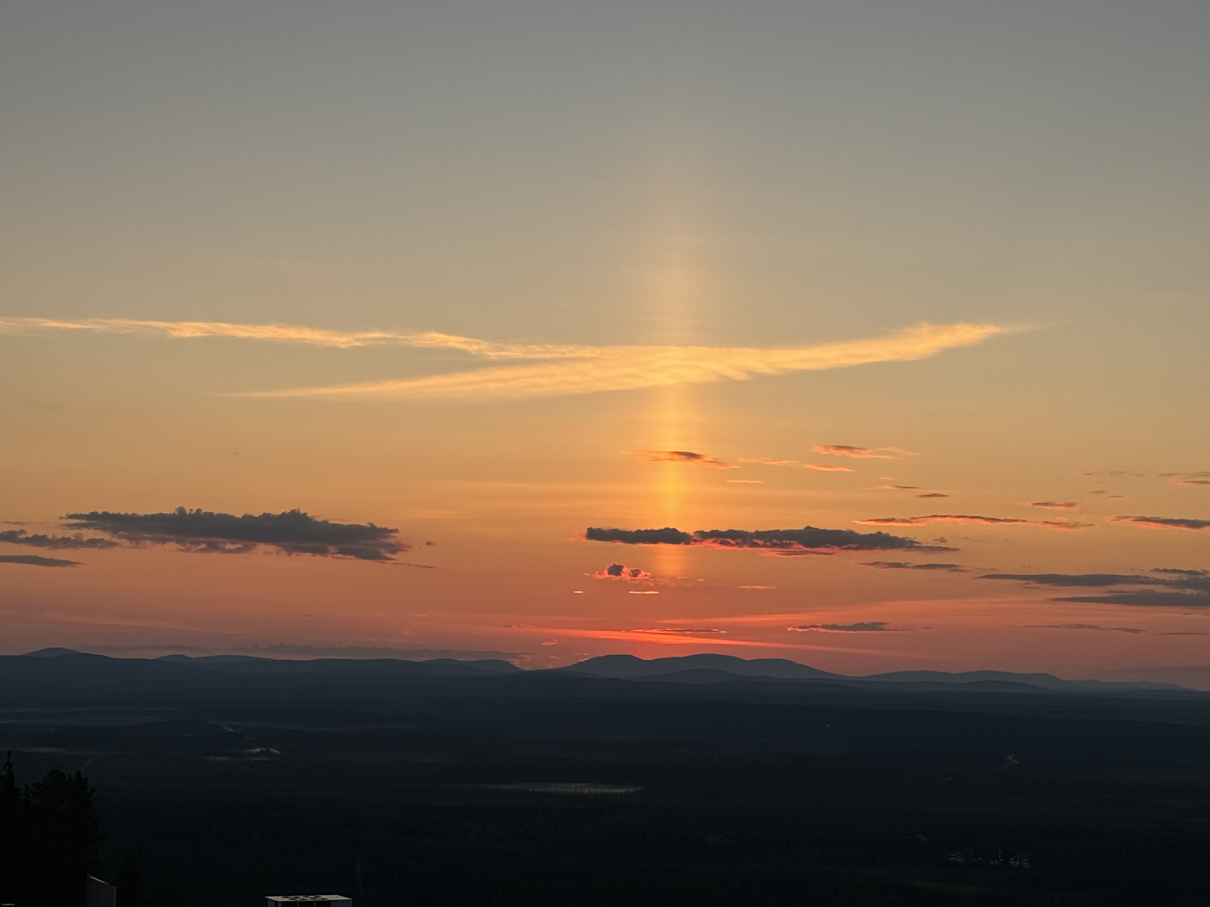Sunset over Finnish wilderness